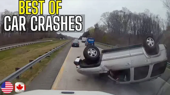 Best of Car Crashes Compilation USA & Canada - 33