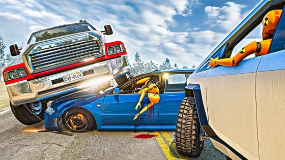 Dangerous Overtaking and Car Crashes #03 BeamNG.Drive